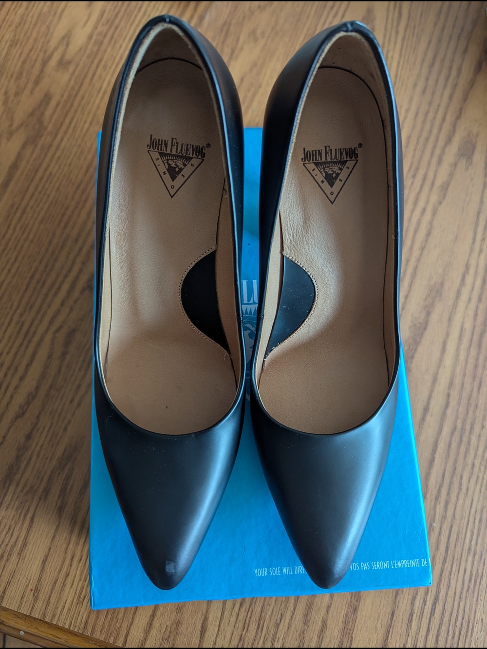 John Fluevog Women's Black Pointed Toe Pumps